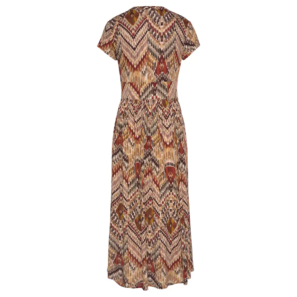 LASCANA Midikleid mit Ethnoprint und Reißverschluss vorne Sommerkleid Strandkleid Letzte 3 Tage