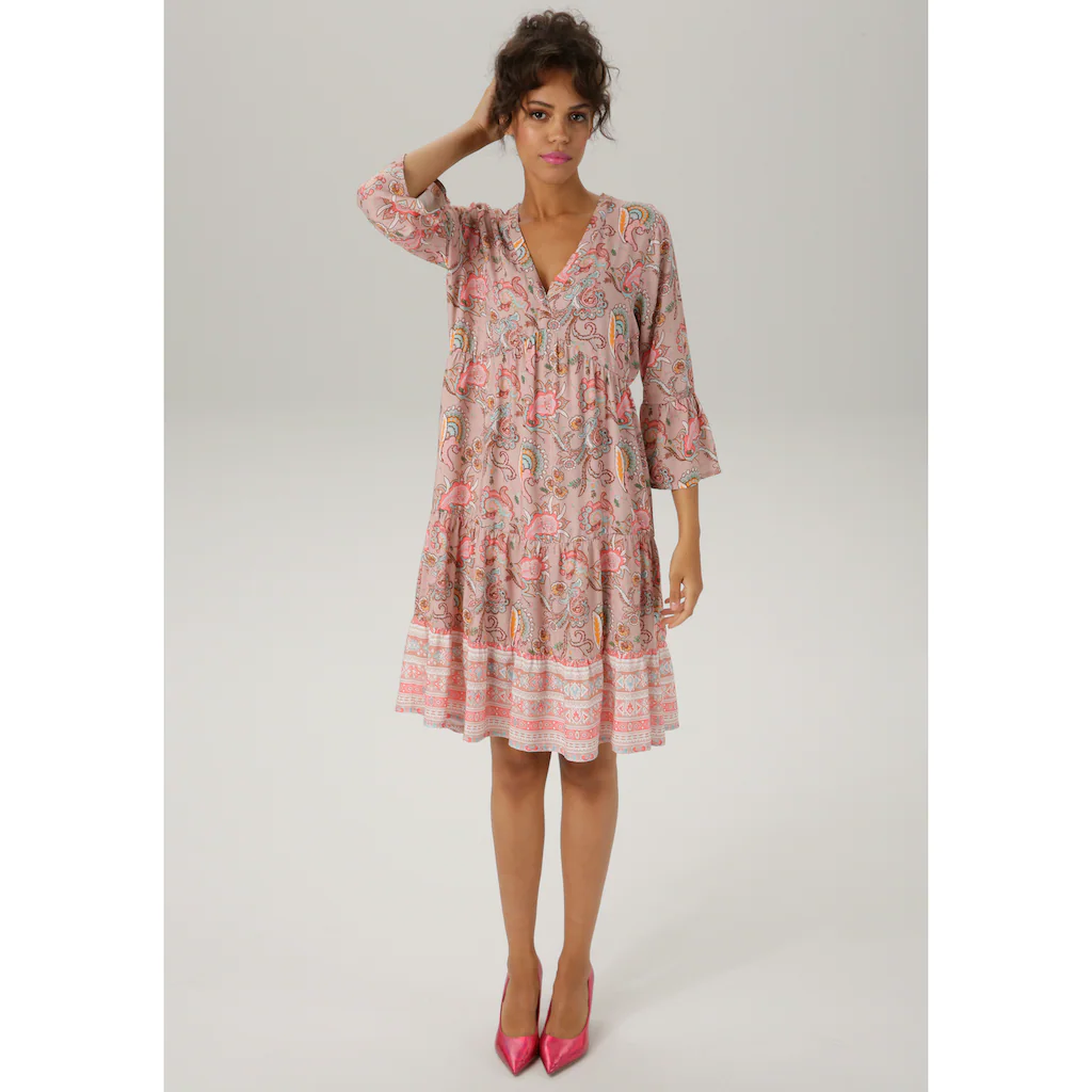 Aniston CASUAL Tunikakleid mit fantasievollem Druck Letzter Tag