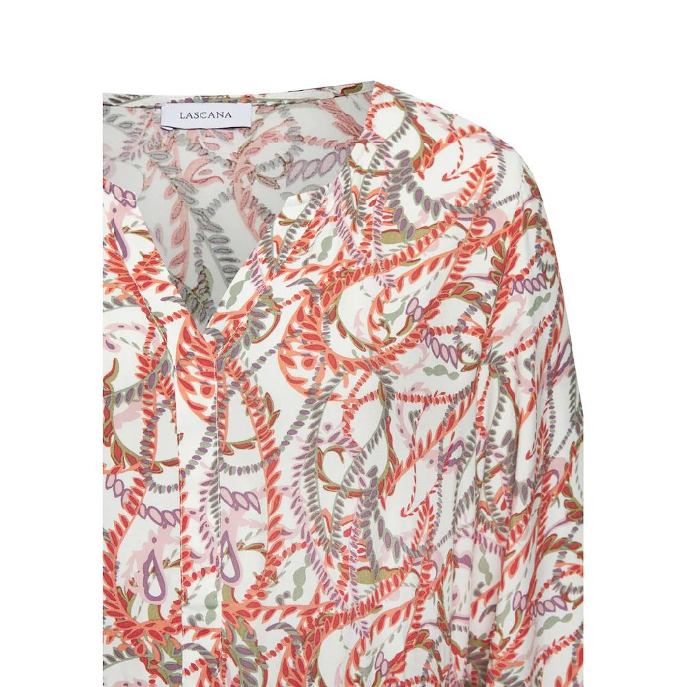 LASCANA Maxikleid mit Alloverprint und Volants langärmlig Druckkleid casual-chic Bis zu 60% Rabatt