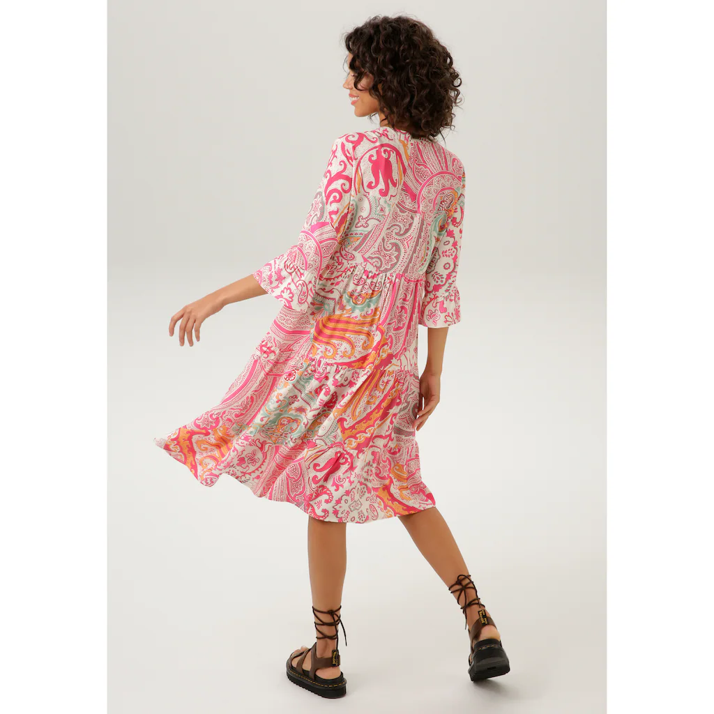 Aniston CASUAL Blusenkleid mit großflächigem Paisley-Druck Bis zu 55% Rabatt
