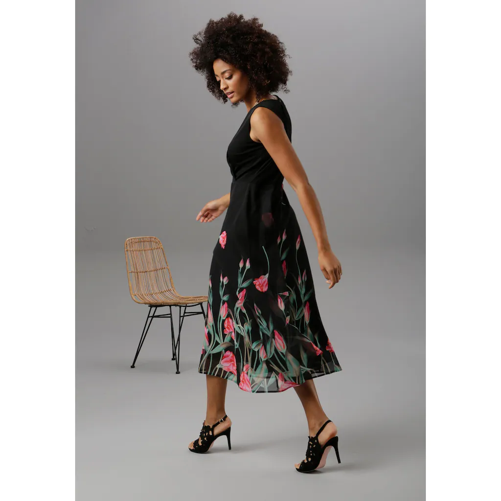 Aniston SELECTED Sommerkleid mit floralem Druck 50% Rabatt mit kostenlosem Versand