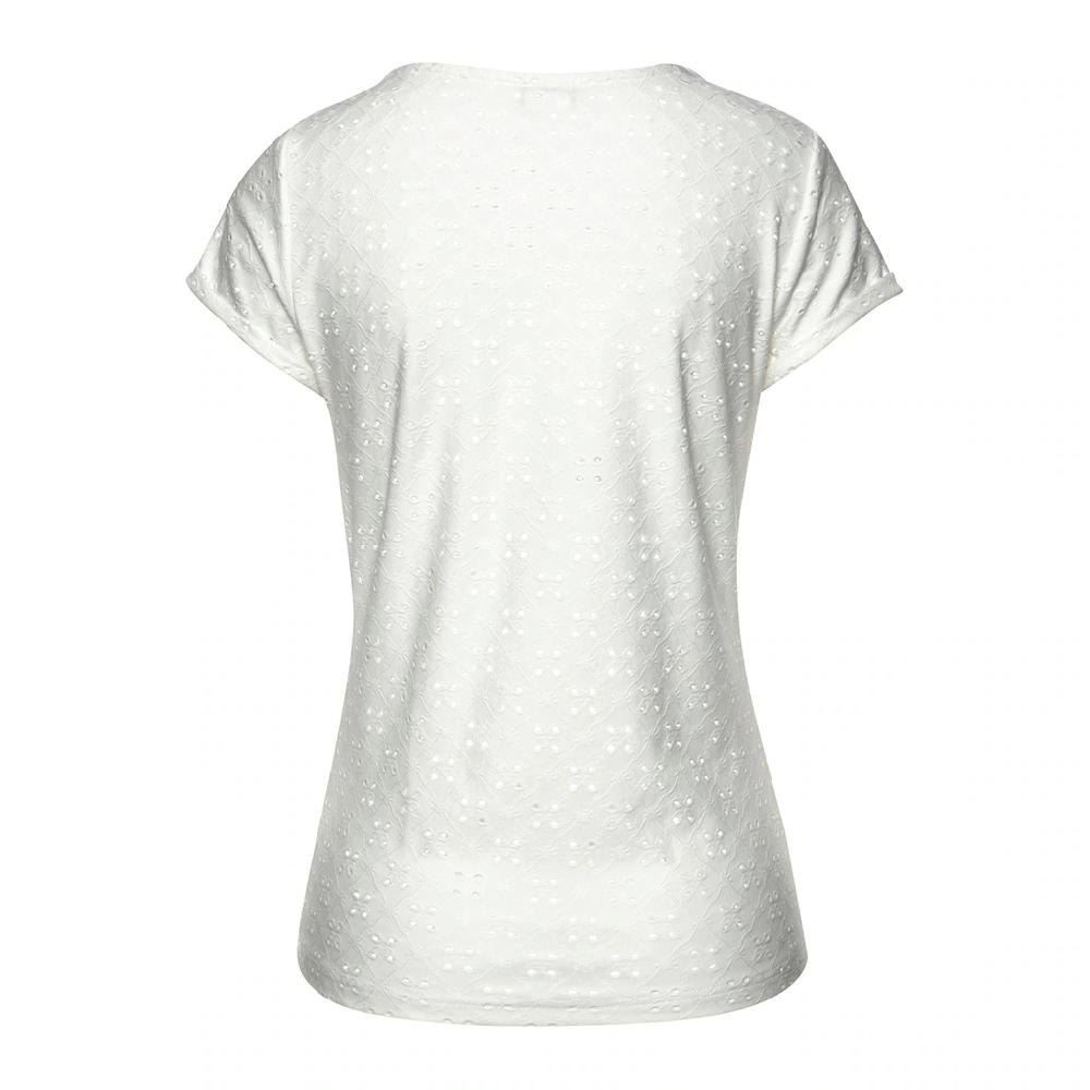 LASCANA Strandshirt mit Lochstickerei T-Shirt Kurzarmshirt Basic Speichern exportieren