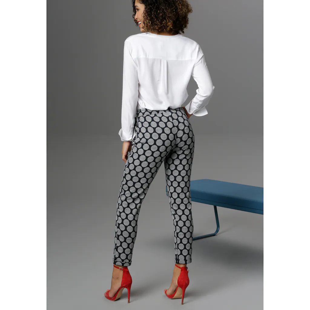 Aniston SELECTED Schlupfhose mit gestreiften Punkten Online