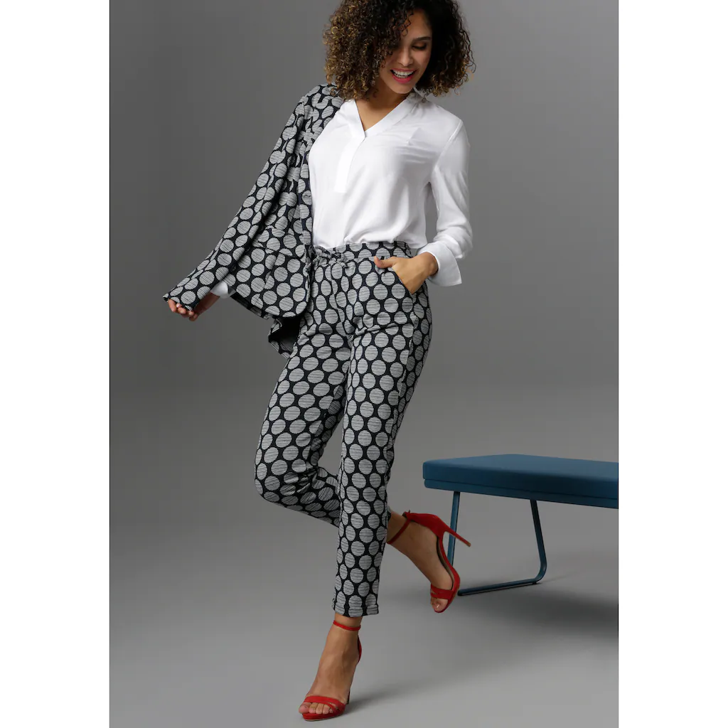 Aniston SELECTED Schlupfhose mit gestreiften Punkten Online