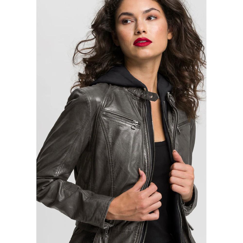 Mauritius Ledermantel »BENTE2« (mit Gürtel) lange Lederjacke mit Gürtel & abnehmbarem Kapuzen-Inlay Schlussverkauf