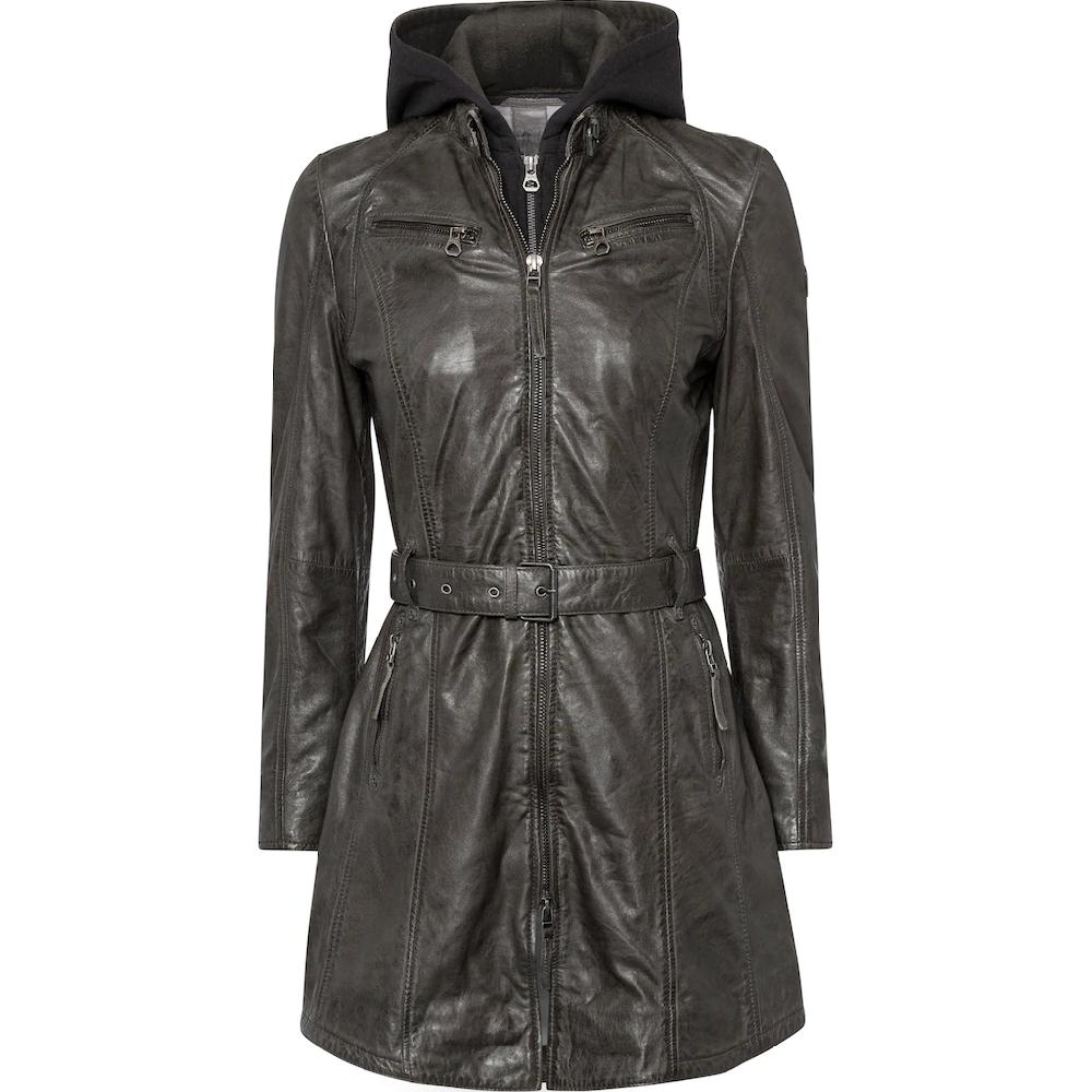 Mauritius Ledermantel »BENTE2« (mit Gürtel) lange Lederjacke mit Gürtel & abnehmbarem Kapuzen-Inlay Schlussverkauf