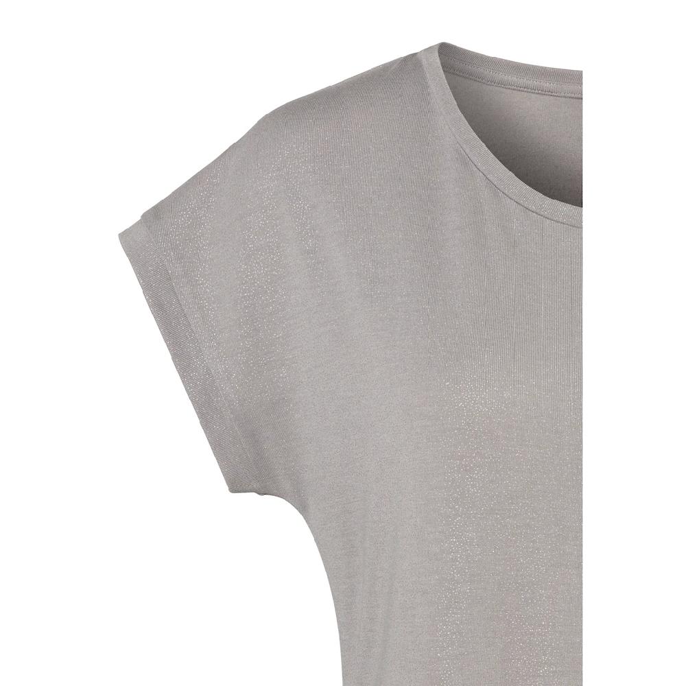 Vivance Rundhalsshirt »mit dezentem Glitzerdruck« aus weicher Viskose-Qualität Blitzverkäufe