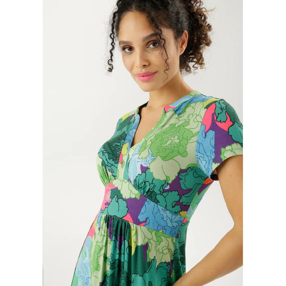 Aniston CASUAL Sommerkleid mit großflächigem graphischem Blumendruck Kostenloser Versand