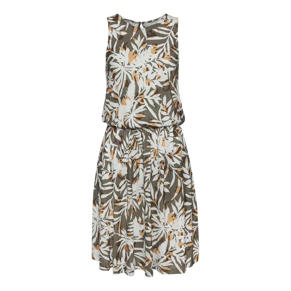 Vivance Jerseykleid mit Blätterdruck kurzes Sommerkleid Strandkleid Versandkostenfrei