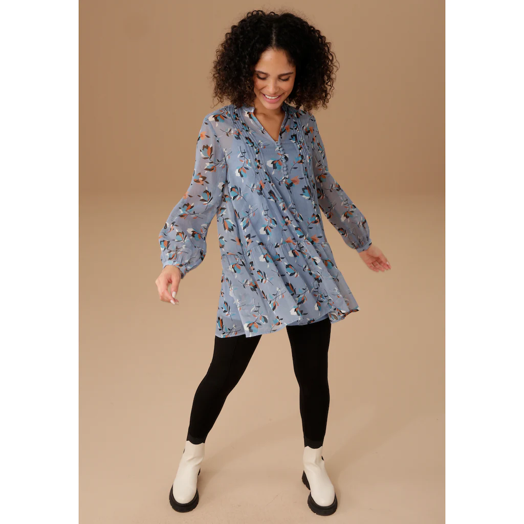 Aniston SELECTED Longbluse mit dekorativer Biesenverzierung Osterangebot