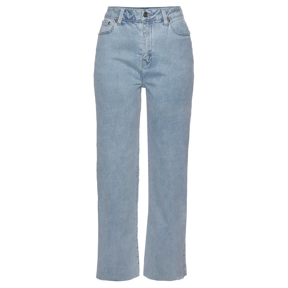 Buffalo Weite Jeans mit leicht ausgefranstem Beinabschluss Culotte Jeans in 7/8-Länge Jubiläumsangebot