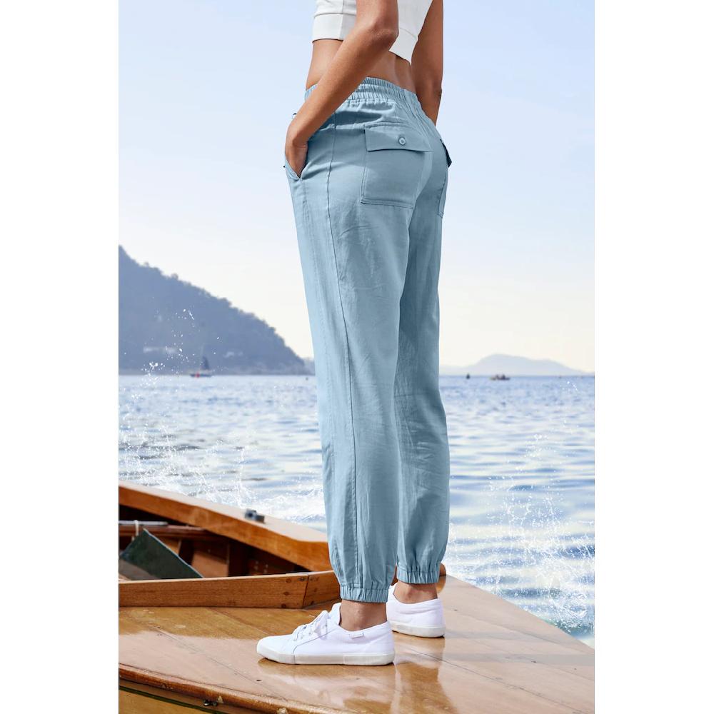 LASCANA Schlupfhose aus Webware elastische Stoffhose mit Taschen Saisonale Angebote