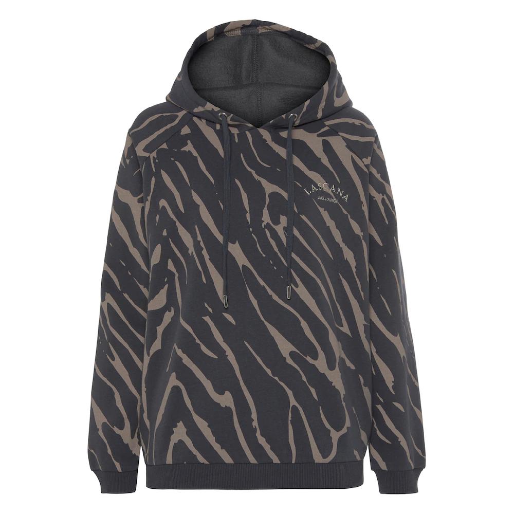 LASCANA Kapuzensweatshirt mit Zebramuster Loungewear Begrenzte Freigabe