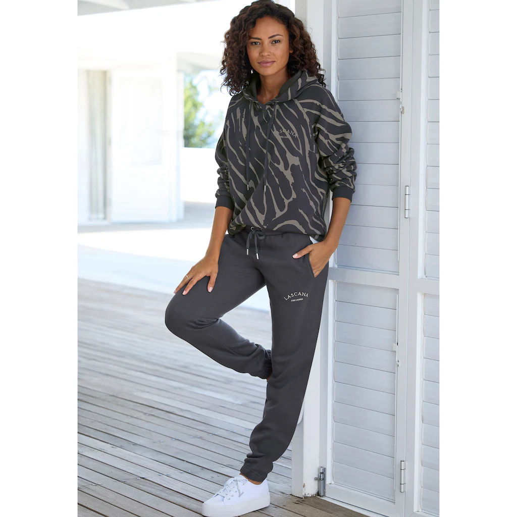 LASCANA Kapuzensweatshirt mit Zebramuster Loungewear Begrenzte Freigabe