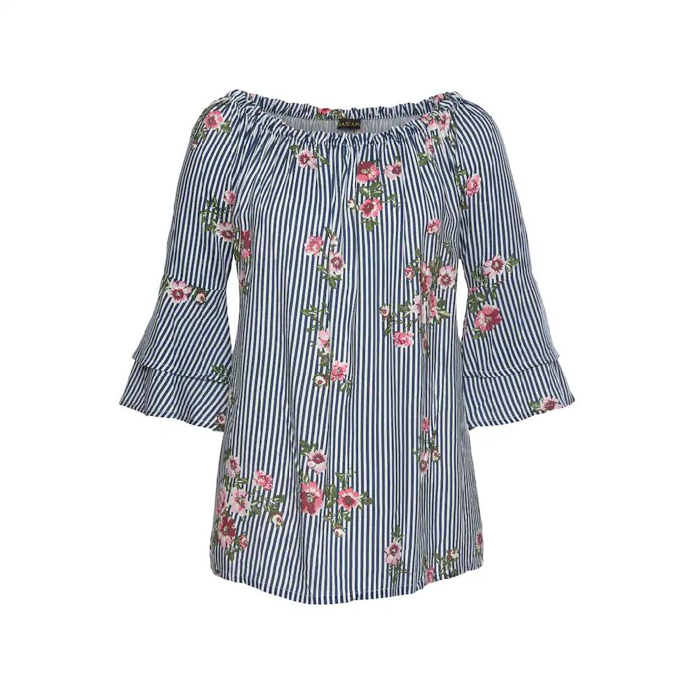 LASCANA Carmenbluse mit modischem Druck Letzte 3 Tage