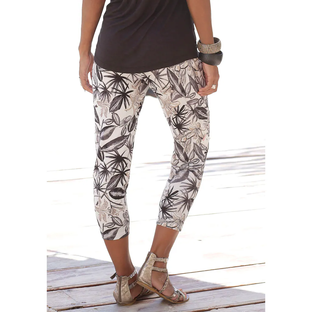 Buffalo Jerseyhose mit Alloverdruck und Taschen 7/8-Hose Stoffhose elastisch Neueste Stile