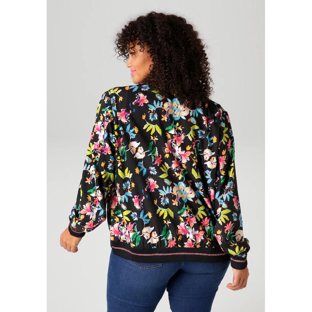 Aniston PLUS Blouson Mit Blumendruck - NEUE KOLLEKTION Bis zu 65% Rabatt