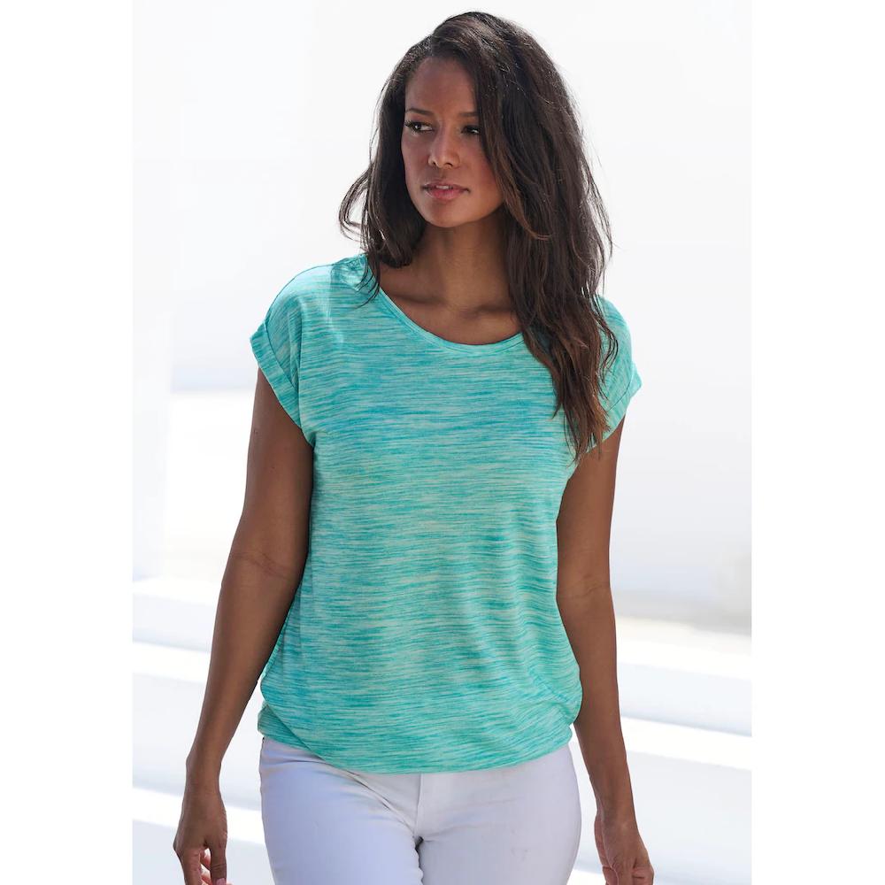 Beachtime Kurzarmshirt »mit Struktureffekt« (2er-Pack) aus pflegeleichter Qualität Discount Store für neue Produkte