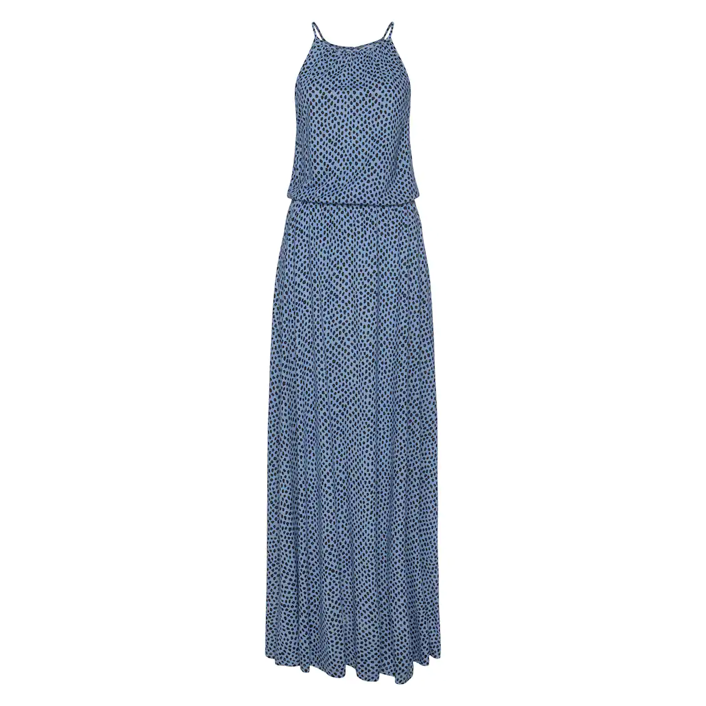 LASCANA Maxikleid mit Alloverdruck luftiges Sommerkleid Strandkleid Kostenloser Versand international