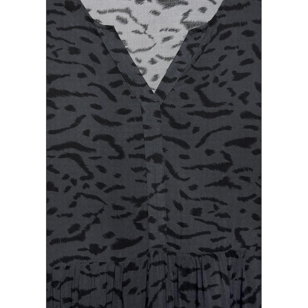 LASCANA Maxikleid mit Alloverprint und Volants langärmlig Druckkleid casual-chic Rabatt