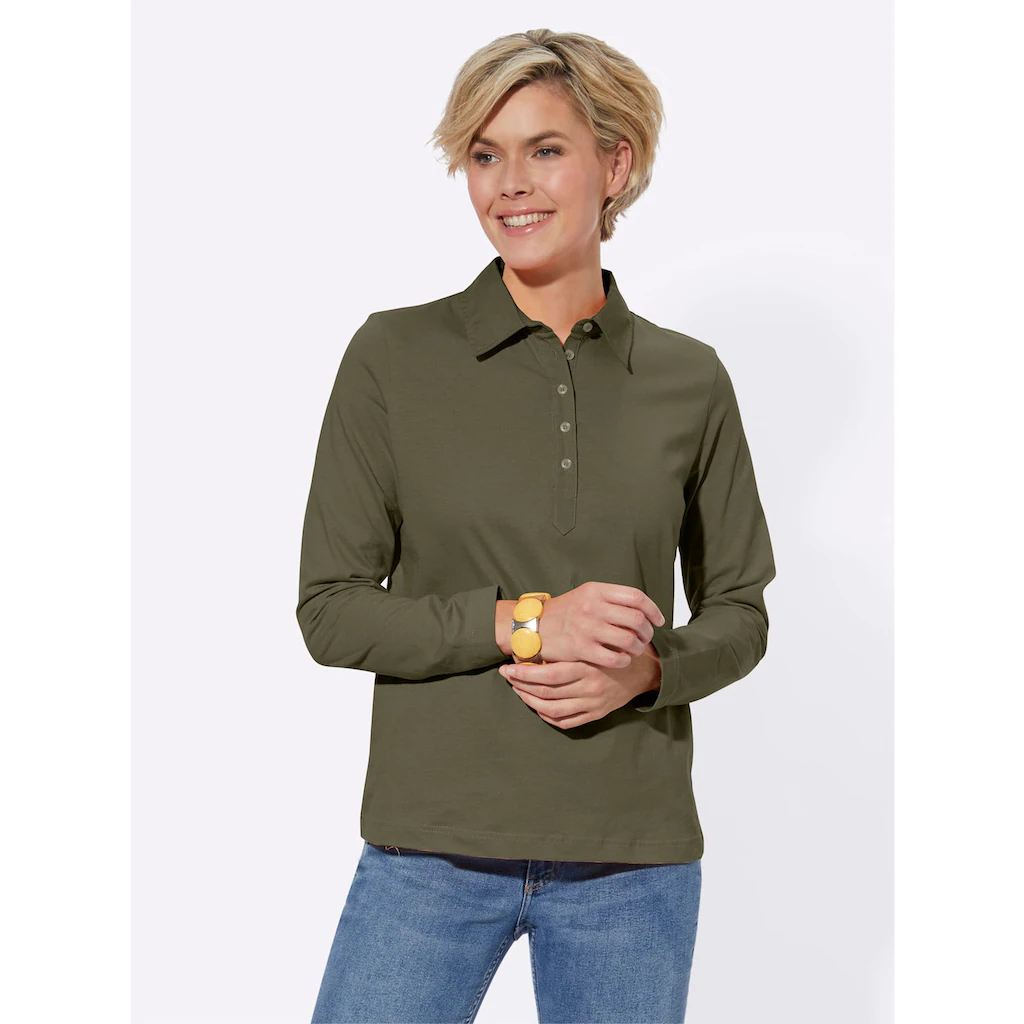 Casual Looks Langarm-Poloshirt »Poloshirt« (1 tlg.) Exklusivangebot