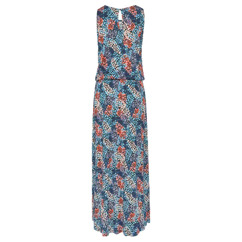 s.Oliver Maxikleid mit Tupfenprint und Schlitz weiches Jerseykleid Sommerkleid Preisnachlass