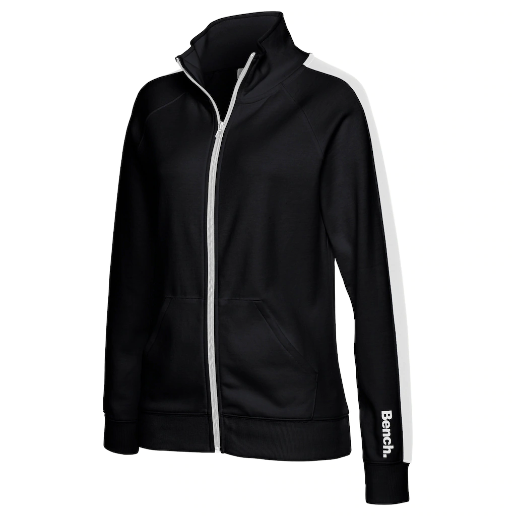 Bench. Loungewear Sweatjacke mit Seitenstreifen und Stehkragen Loungewear Weihnachtsangebot