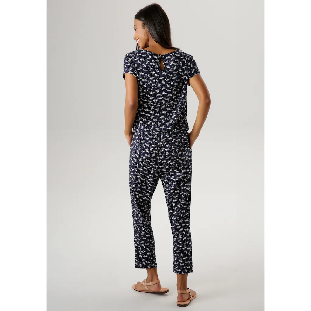 Aniston SELECTED Jumpsuit mit Palmen bedruckt Muttertagsangebot