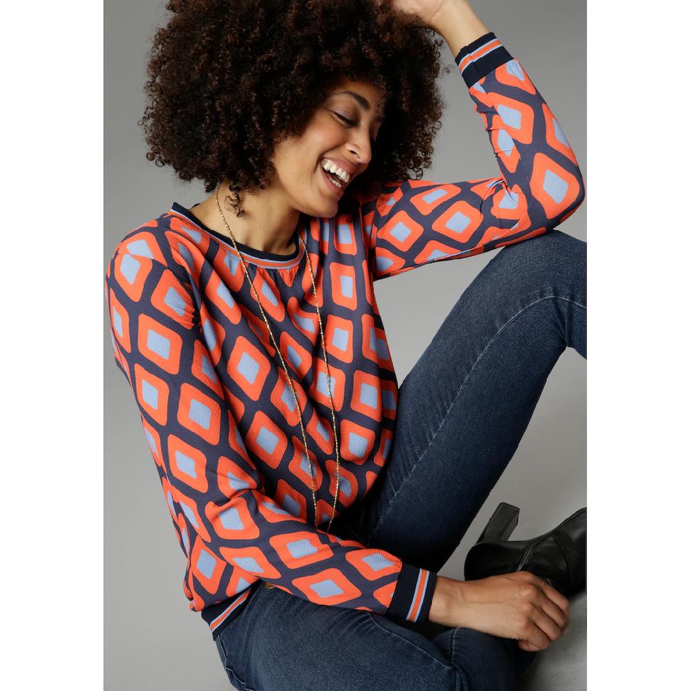 Aniston SELECTED Shirtbluse mit sportiven Bündchen Valentinstagsangebot