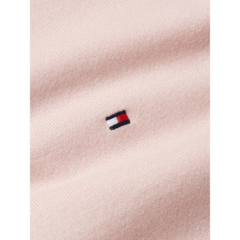 Tommy Hilfiger Rundhalspullover »CO JERSEY STITCH LS C-NK SWT« mit Logostickerei Heißer Verkauf