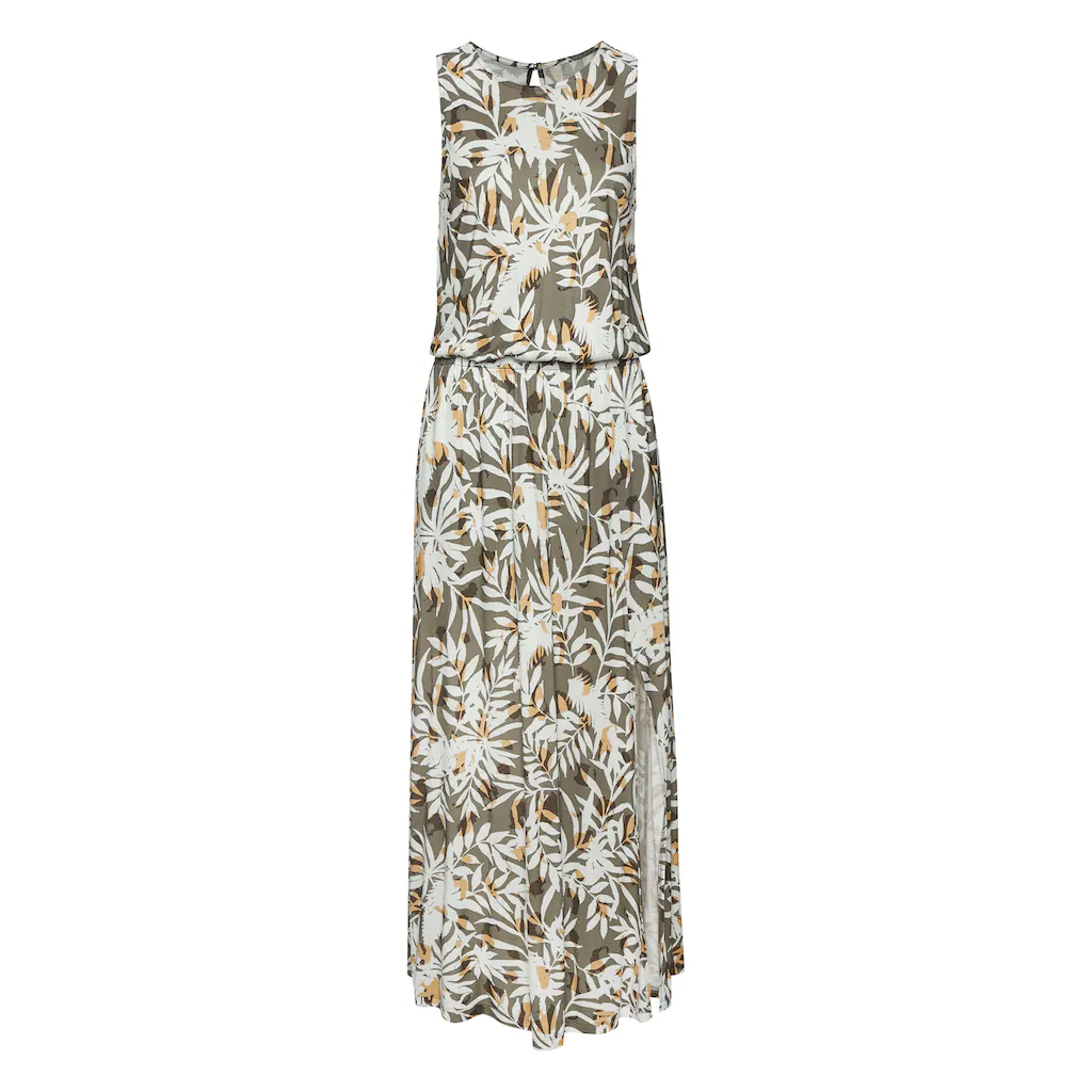 Vivance Maxikleid mit Alloverdruck langes Sommerkleid mit Schlitz Druckkleid Große Rabatte