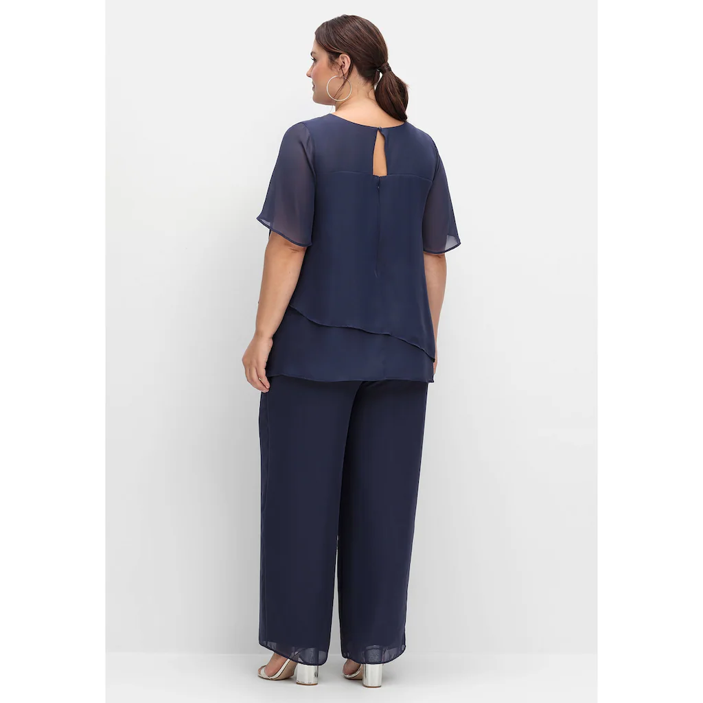 Sheego Jumpsuit »Große Größen« im Lagenlook mit weitem Bein Tägliche Deals