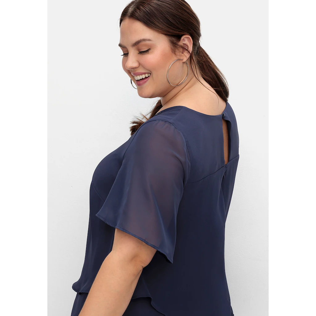 Sheego Jumpsuit »Große Größen« im Lagenlook mit weitem Bein Tägliche Deals