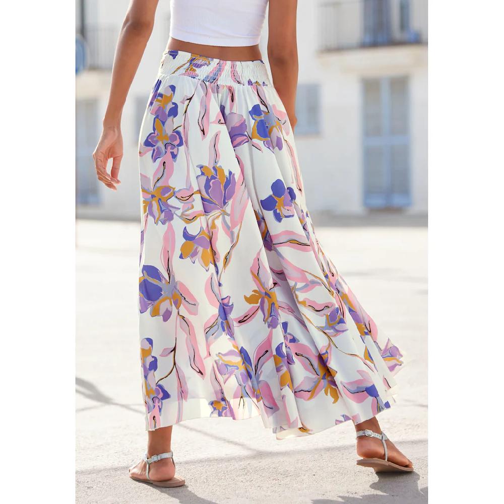 LASCANA Hosenrock mit floralem Alloverdruck Culotte extraweites Bein Sonderangebote
