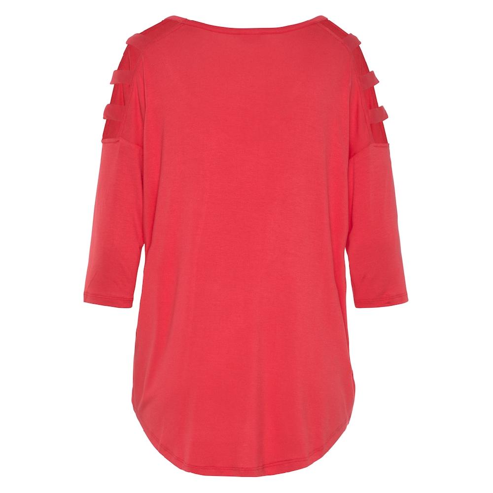 LASCANA 3/4-Arm-Shirt mit Cut-outs raffiniertes Longsleeve schulterfrei Neueste Stile