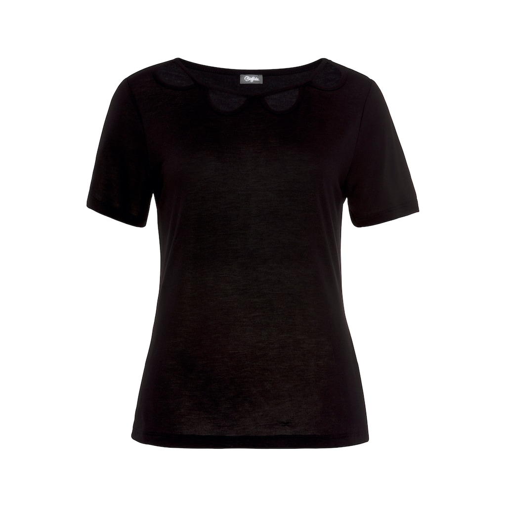 Buffalo Kurzarmshirt mit Cut-outs vorne T-Shirt lockere Passform Bis zu 60% Rabatt