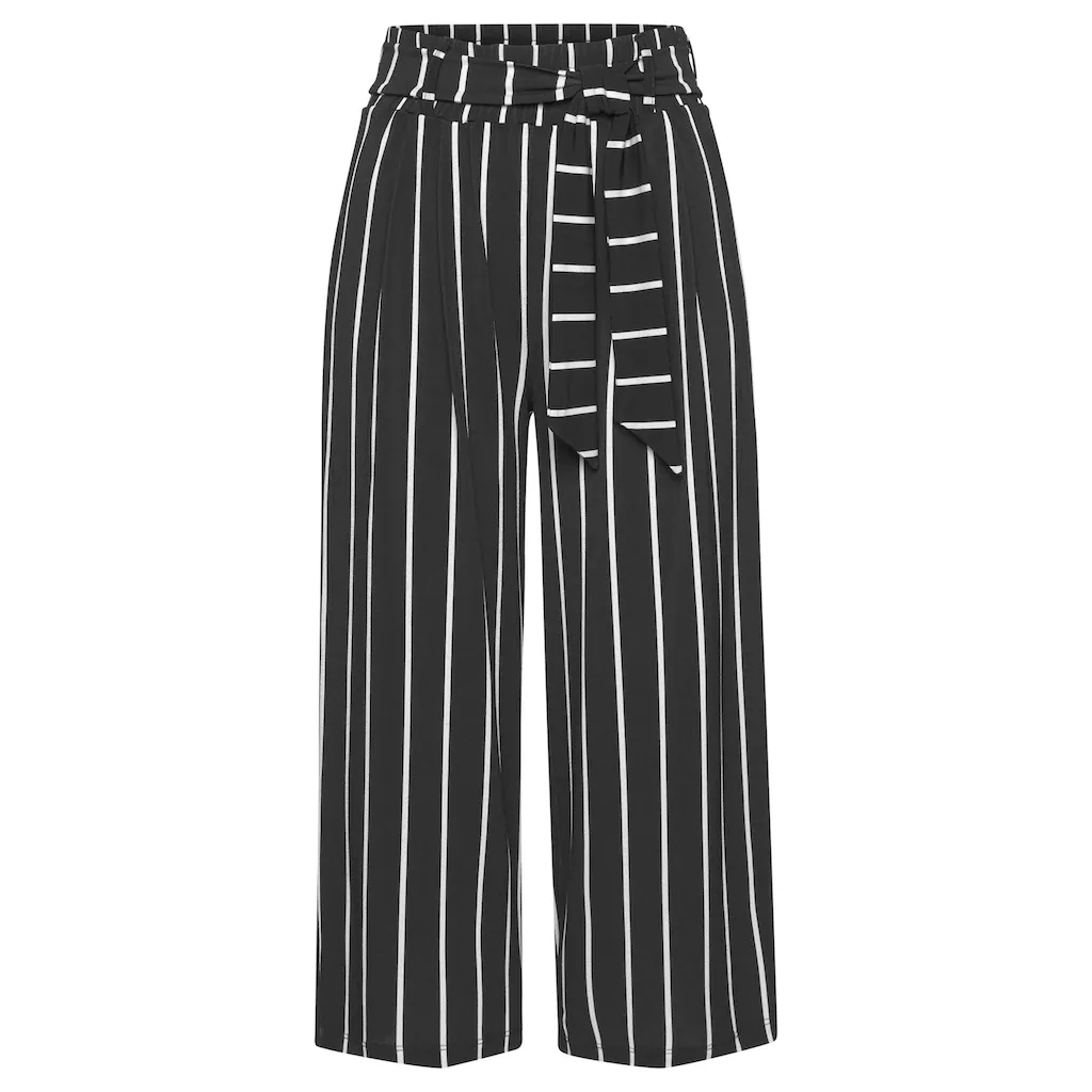 LASCANA Culotte (mit Bindegürtel) in 7/8-Länge und Bindegürtel Stoffhose elegant und sommerlich Super Rabatt