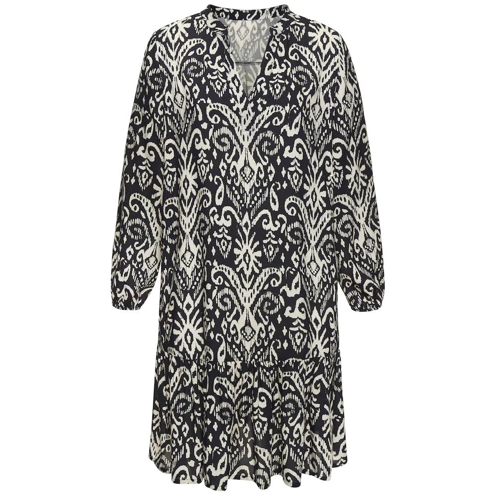 Vivance Longtunika mit Volant am Saum lockeres Blusenkleid im Boho-Style Strandkleid Black Friday Preise
