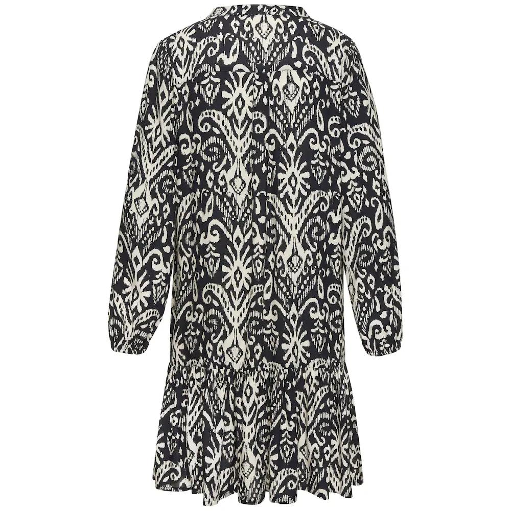 Vivance Longtunika mit Volant am Saum lockeres Blusenkleid im Boho-Style Strandkleid Black Friday Preise