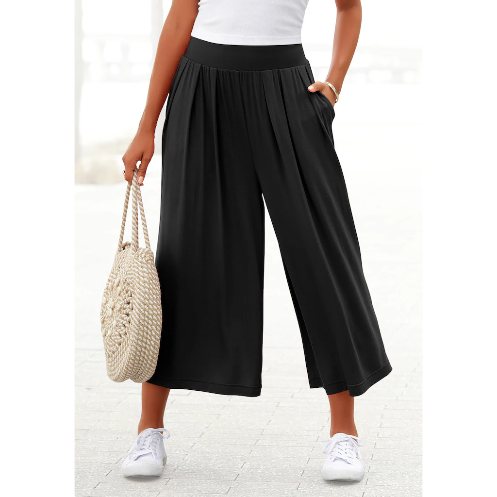 LASCANA Culotte mit extra-weitem Bein und Taschen bequeme Jerseyhose zollfrei