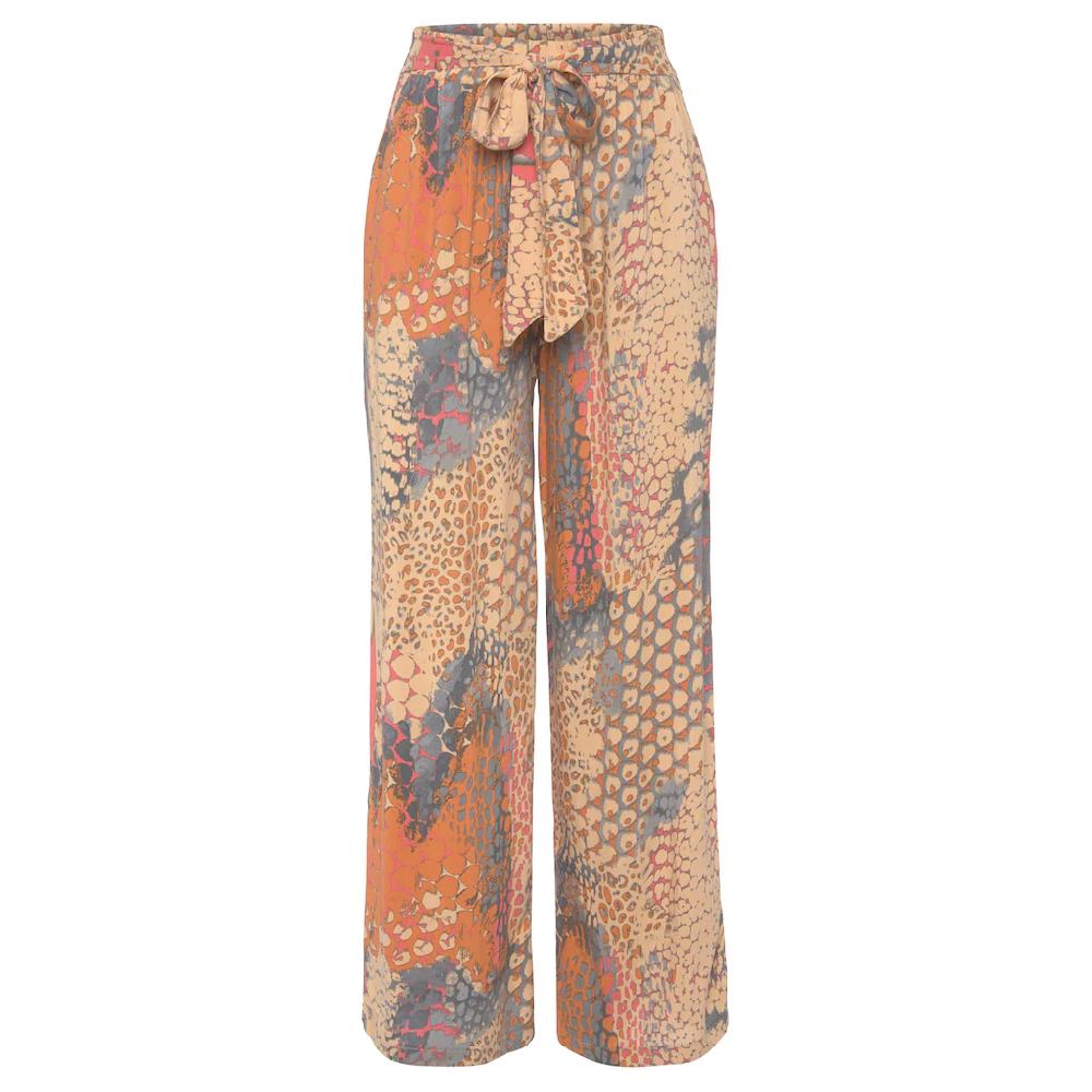 Buffalo Palazzohose (mit Bindegürtel) mit Animalprint und elastischem Bund Schlupfhose Stoffhose Angebote
