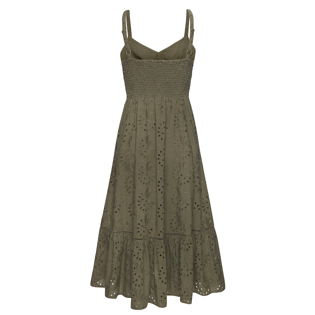 LASCANA Midikleid mit sommerlicher Lochstickerei Versandkostenfrei