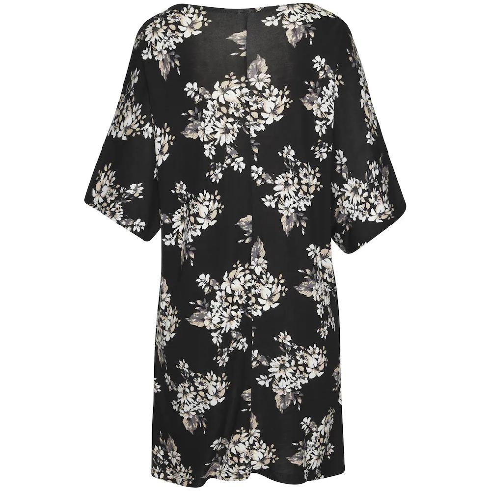 LASCANA Longshirt mit dezentem Blumendruck Shirtkleid mit weiten Ärmel Black Friday