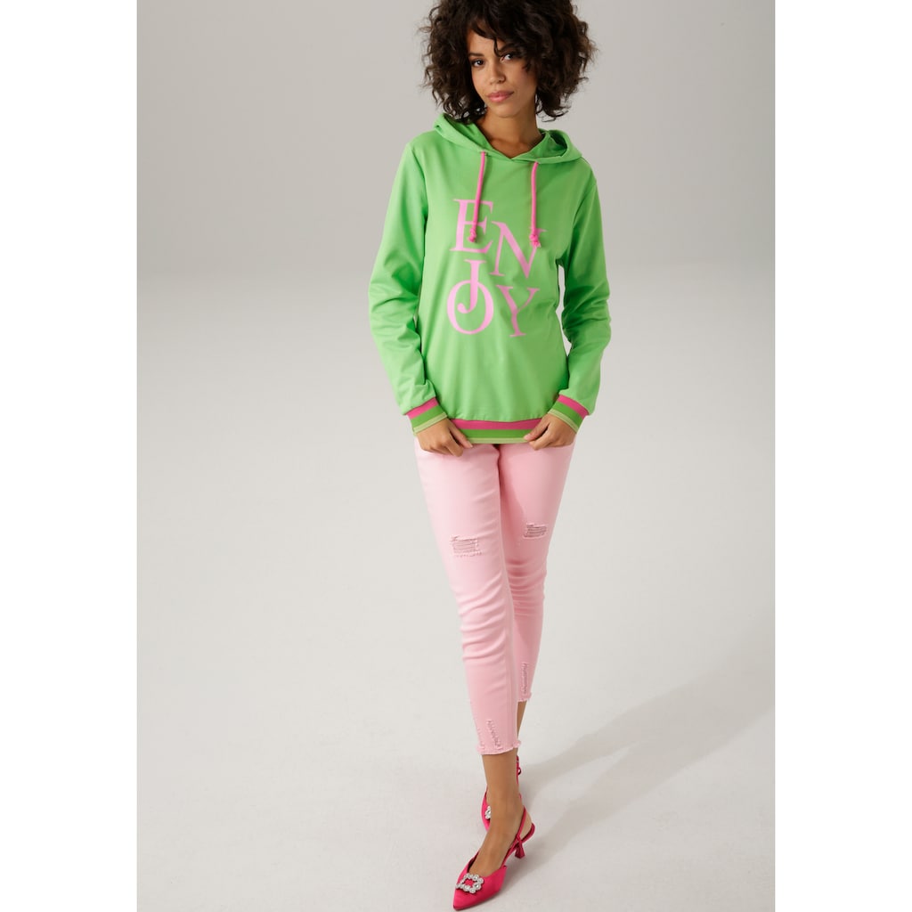 Aniston CASUAL Sweatshirt mit "ENJOY"-Schriftzug Weihnachtsangebot