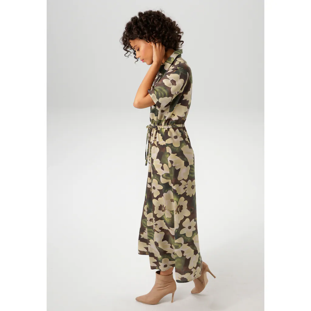 Aniston CASUAL Blusenkleid mit farbharmonischen Blumendruck im Batikdessin - NEUE KOLLEKTION Neueste Mode