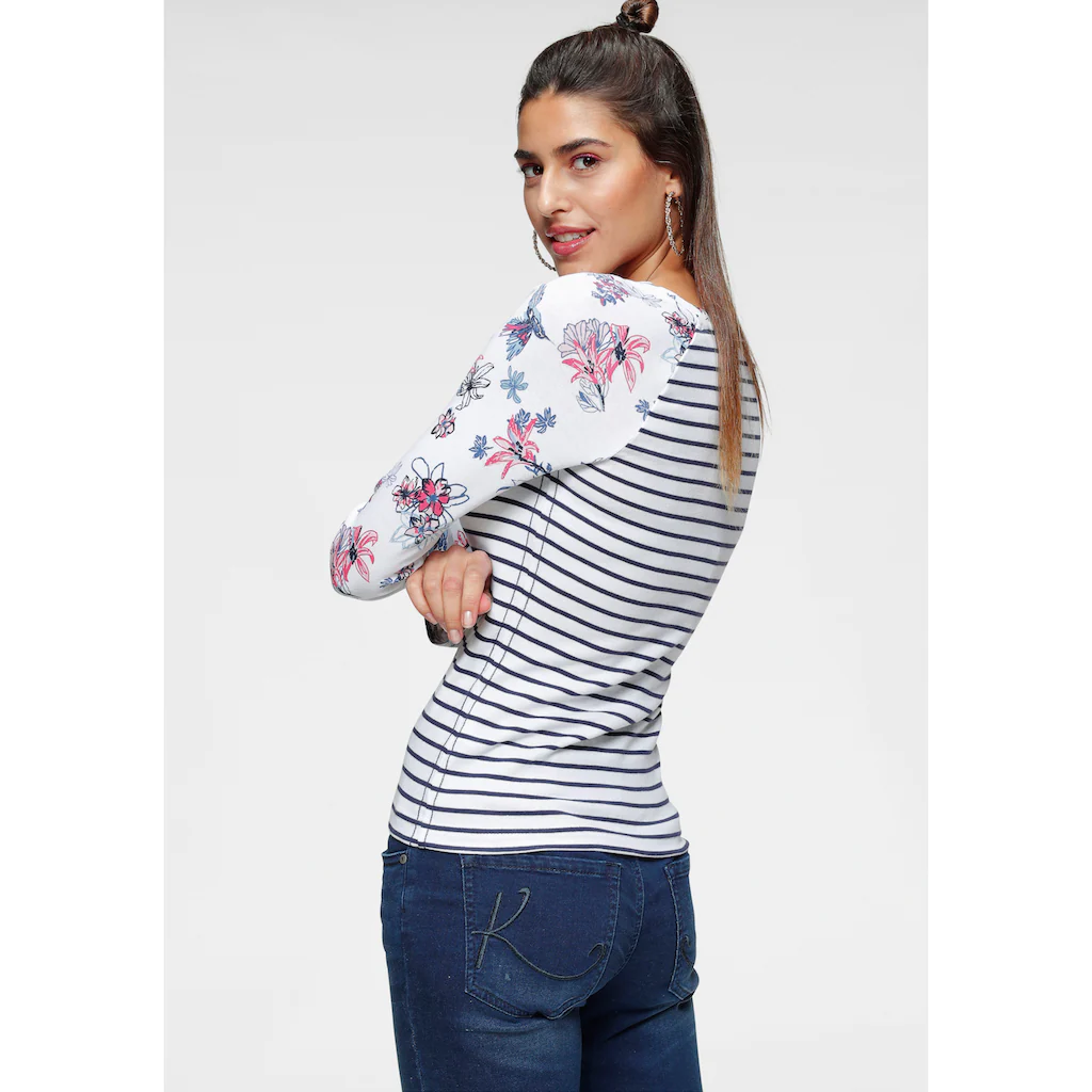 KangaROOS Langarmshirt Langarm sehr figurbetont aus Baumwolle Tägliche Deals