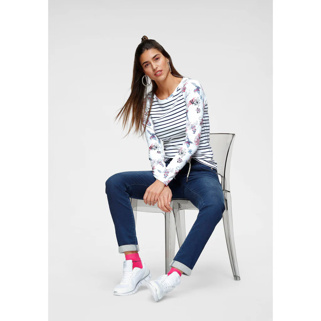 KangaROOS Langarmshirt Langarm sehr figurbetont aus Baumwolle Tägliche Deals