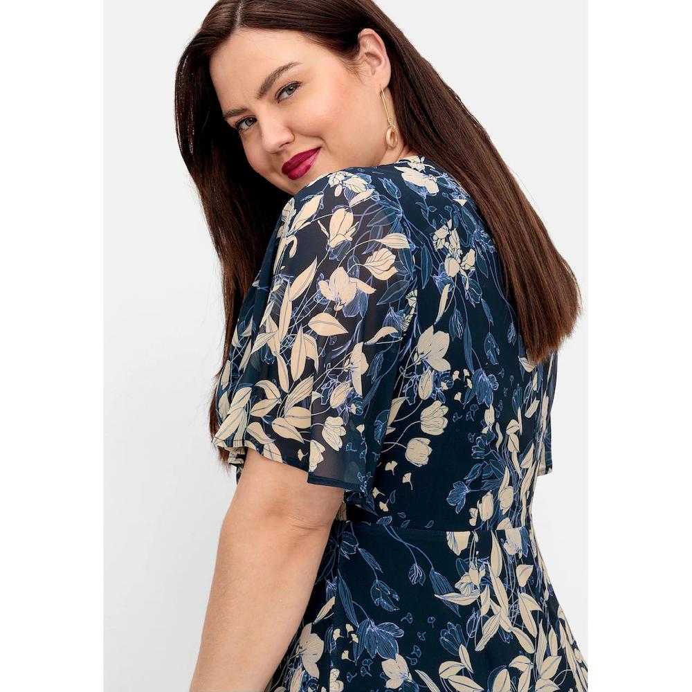 Sheego Abendkleid »Große Größen« aus Chiffon in Wickeloptik Super Rabatt
