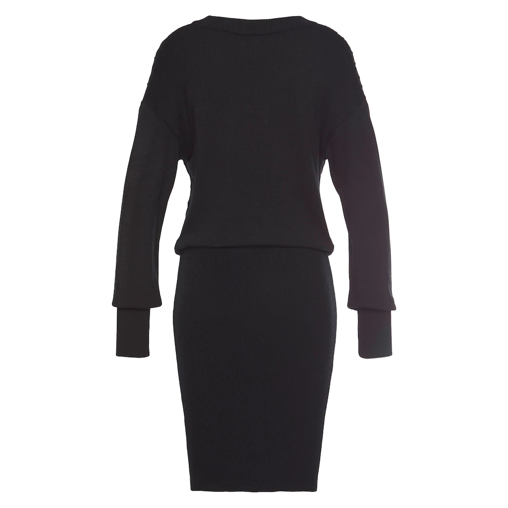 LASCANA Strickkleid mit Zopfmuster elegantes Herbst- Winterkleid Minikleid Riesige Rabatte