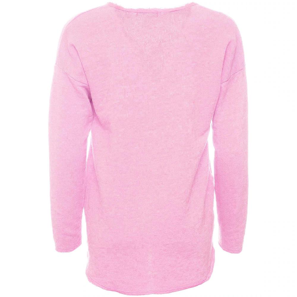 Zwillingsherz Sweatshirt mit ausgefranstem V-Ausschnitt im Vintage Look Kostenloser Versand international